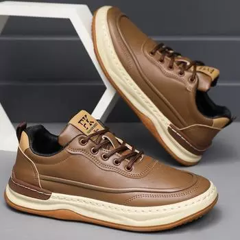Men s shoes spring white shoes soft sole soft surface trend student shoes versatile leisure sports board shoes one pedal work shoes 39