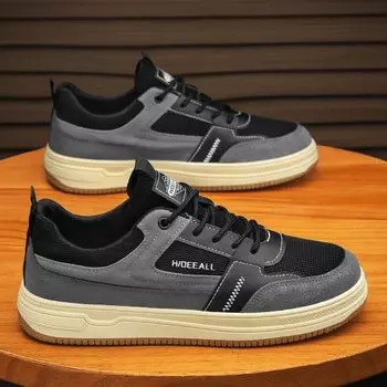 Men s shoes summer 2024 new breathable Hong Kong style versatile dirt-resistant mesh shoes trendy lightweight soft-soled sports and leisure shoes 39