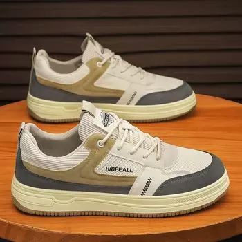 Men s shoes summer 2024 new breathable Hong Kong style versatile dirt-resistant mesh shoes trendy lightweight soft-soled sports and leisure shoes 39