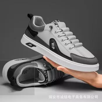 Men s shoes summer 2024 new breathable little white shoes trend versatile explosive shoes men s deodorant sports and leisure board shoes 39 хаки