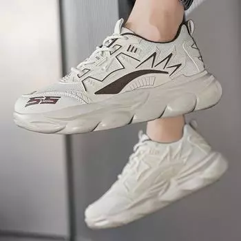 Men s shoes summer 2024 new mesh breathable dad shoes fashionable versatile comfortable casual sports platform Forrest Gump shoes 39