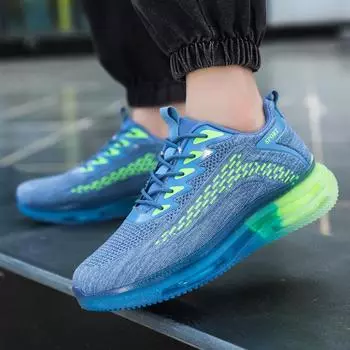 Men s shoes summer 2024 new mesh sneakers fashionable color matching comfortable thin running shoes 39 синий