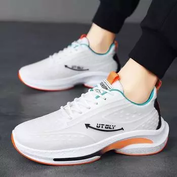 Men s Shoes Summer 2024 New Versatile Casual Thin Breathable Mesh Trendy Sports Running Shoes 39 чёрный