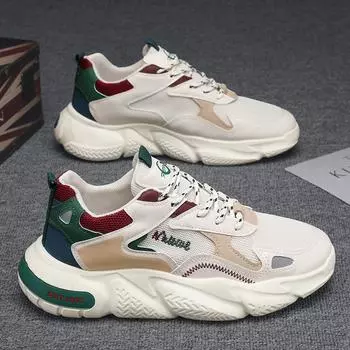 Men s shoes summer 2024 new youth sports running shoes casual increase Internet celebrity explosion dad trendy shoes men 39