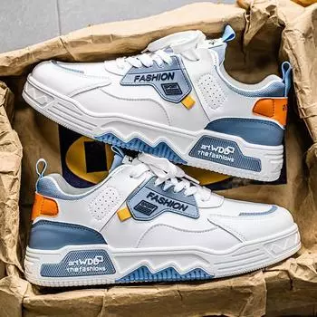 Men s shoes summer 2025 new breathable little white shoes men s trend versatile platform sports shoes casual board shoes trendy shoes 39