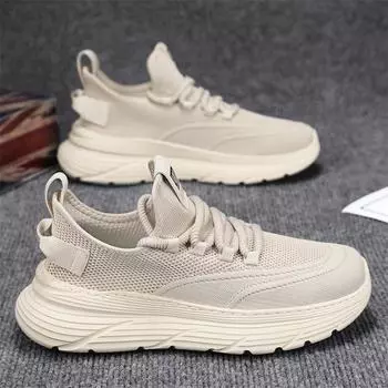 Men s shoes summer 2025 new fly-woven mesh casual versatile non-slip deodorant mesh shoes lightweight sports running trendy shoes 39