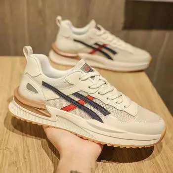 Men s shoes summer 2025 new sports shoes lightweight versatile breathable mesh shoes trendy men casual handsome 39