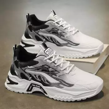 Men s Shoes Summer 2025 New Versatile Teen Platform Casual Dad Shoes Men s Breathable Mesh Sporty Trendy Shoes 39