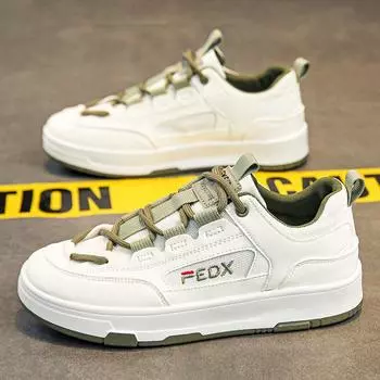 Men s shoes summer breathable 2025 new Korean version of athleisure small white shoes flat thickness sole wear-resistant trend casual shoes 39