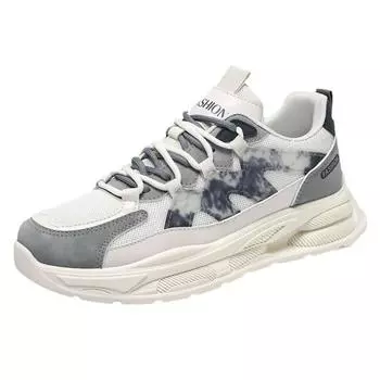 Men s Shoes Summer Breathable 2025 New Mesh Athleisure Shoes Men s Versatile Platform Daddy Ins Trendy Shoes 39