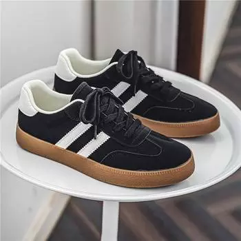 Men s shoes summer breathable canvas shoes 2024 new leisure sports moral training shoes youth versatile trend white shoes 39 чёрный