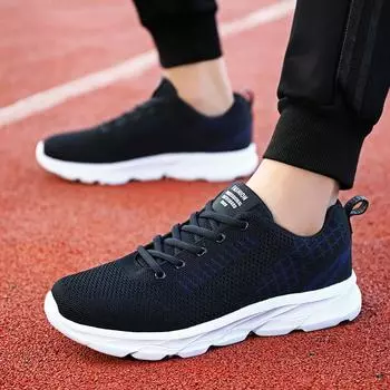 Men s shoes summer breathable fly-woven mesh deodorant sports shoes running casual teenagers lightweight soft-soled high-tide shoes 38