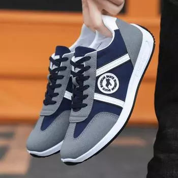 Men s shoes summer breathable Forrest Gump casual shoes men s running sports shoes men s lightweight soft sole comfortable work trendy shoes 39 синий