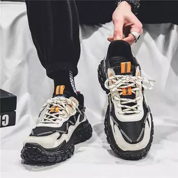 Men s Shoes Summer Breathable Mesh Surface All Sports Leisure Running Thick Tire Daddy Men s Fashion Shoes 39