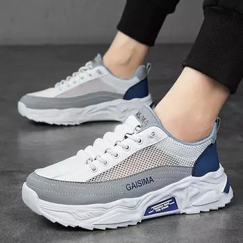 Men s shoes summer breathable mesh thin thick sole heightening surface casual shoes 2025 new outdoor sports men s shoes 39