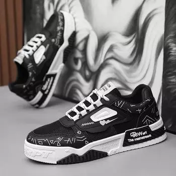 Men s shoes summer breathable thin trend versatile casual youth mesh sports heightening niche design trendy shoes 39