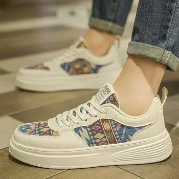 Men s shoes summer breathable trend versatile casual canvas board shoes youth sports non-slip platform student board shoes 39