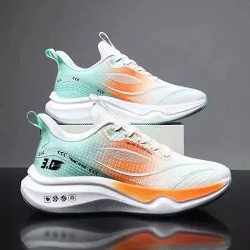 Men s Shoes Summer Breathable White Shoes Men s 2024 New Men s Sneakers Running Shoes Skateboard 39 серый