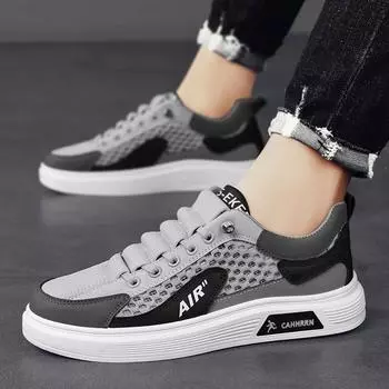 Men s shoes summer low-top breathable casual flat shoes board shoes men s trend foot cover teen fashion Korean version personality 39