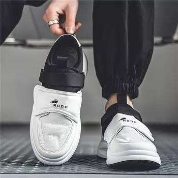 Men s shoes summer mesh breathable 2024 new casual versatile board shoes sports running thick-soled little white dad trendy shoes 39