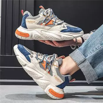 Men s Shoes Summer Net Surface Spring Leisure Everything Increase Youth Sports Running Trend Daddy Shoes 39