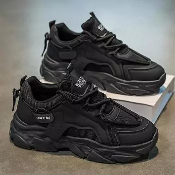 Men s shoes summer new breathable mesh shoes men s trend versatile platform sports shoes casual running dad shoes men 39