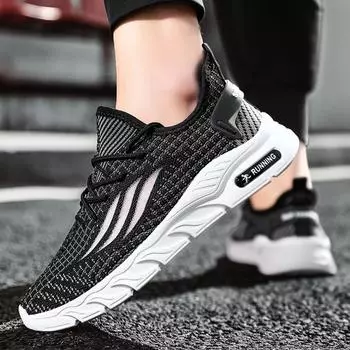 Men s shoes summer new breathable mesh fly weaving sports youth casual thin lightweight mesh shoes men s trendy shoes 39