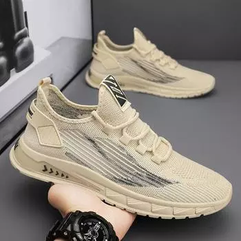 Men s shoes summer new breathable non-slip casual shoes versatile fashion fly-woven sports mesh dad shoes 39