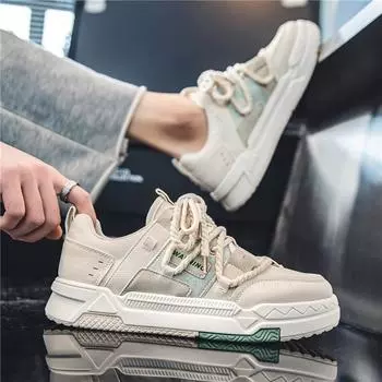 Men s shoes summer new casual shoes fashion outdoor low-top sports shoes trend lace-up thick baseplate shoes running shoes Z227 39