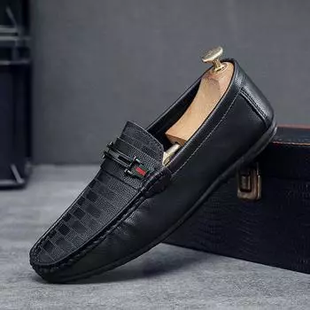 Men s shoes summer new men s Doudou shoes versatile casual business men s shoes one-pedal loafers leather shoes men 39