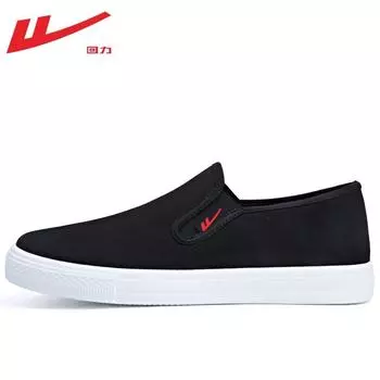 Men s shoes summer one-pedal black lazy shoes breathable cloth shoes casual couple shoes low-top canvas shoes large size 35