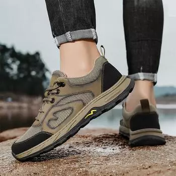 Men s shoes summer tide shoes mesh breathable mesh shoes casual sports Forrest Gump shoes outdoor casual shoes labor insurance shoes hiking shoes 39 коричневый