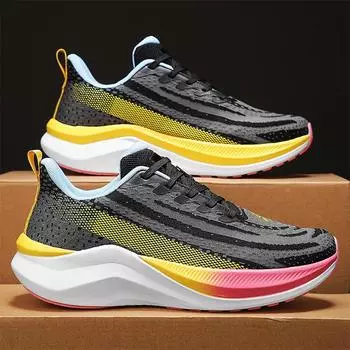Men s shoes summer wear breathable fly-woven mesh casual youth running walking lightweight fashion versatile sports shoes 39