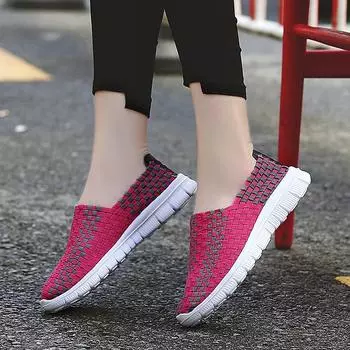 Men s Shoes Summer Women s Handmade Woven Breathable Couple Casual Flat Bottom Lightweight Casual Loafers Large Size 2025 35