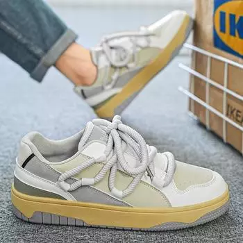 Men s shoes trendy brand summer breathable thick-soled non-slip sports board shoes youth trend versatile low-top niche casual shoes 39