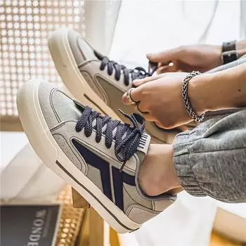 Men s shoes trendy shoes 2024 new canvas shoes men s low-top Korean version versatile niche design sports and leisure skateboard shoes 39 чёрный