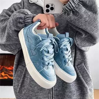 Men s shoes trendy shoes 2025 new low-top skateboard shoes boys Korean version versatile sports breathable niche bread shoes 39 чёрный
