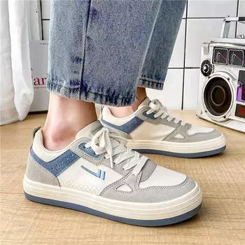 Men s shoes trendy shoes 2025 summer new little white shoes Korean version versatile Hong Kong style student casual board shoes canvas shoes 39 светло-синий