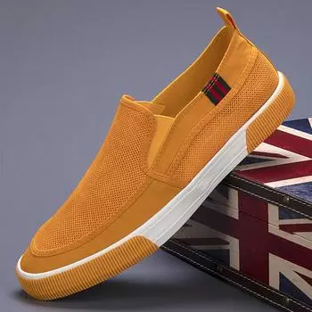 Men S Shoes Trendy Shoes Breathable Canvas Shoes One Pedal Lazy Shoes Casual Shoes Breathable Board Shoes 38