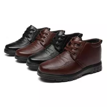 Men s shoes winter cotton thickened warm dad cotton shoes men s high-top casual lace-up men s shoes 38