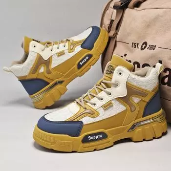 Men s shoes winter non-slip wear-resistant waterproof construction site work safety shoes men s casual tooling Martin boots sports trendy shoes 39