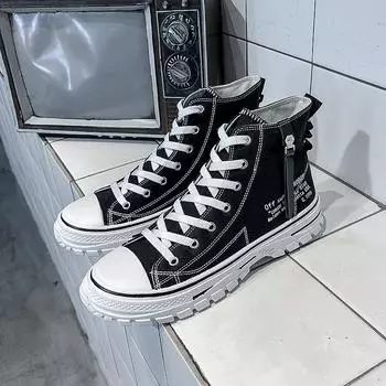 Men s shoes youth versatile student shoes 2025 four seasons new low-top canvas shoes fashion trend sports and leisure shoes 39