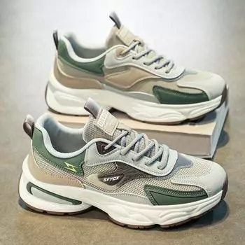 Men s ShoesNew Breathable Mesh SneakersMen s SneakersVersatile Student Running ShoesChunky Daddy Trendy Shoes 39