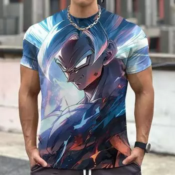 Men s Short Sleeve Dragon ball 2025 Goku Trend Tops Vegeta Clothing High Quality Y2k S