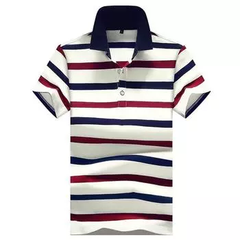 Мужская футболка с короткими рукавами и лацканами, рубашка поло Мужская рубашка с половиной рукавов XXXL зелёный