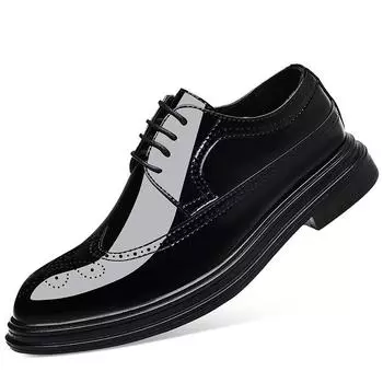 Men’s Slip-On Penny Loafer Business Casual Dress Shoes Lace-Up Faux Leather Wedding Formal Tuxedo Shoes Work Pointed Toe Oxford Shoes for Men 38
