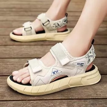 Men s slippers 2024 spring new trend men s popular versatile casual thick-soled wear-resistant beach summer sandals 39