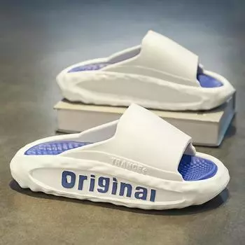 Мужские тапочки, сандалии на плоской подошве, пляжная обувь для мужчин, толстая подошва, мягкие и удобные, износостойкие, нескользящие тапочки для мужчин, новые 40