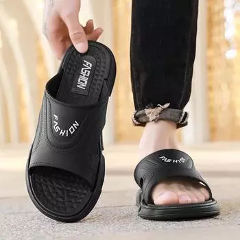 Men s Slippers Summer New Beach Sandals Casual Indoor Comfortable Slippers Lightweight Lazy Flip Flops Bathroom Non Slip Sandals 40 коричневый