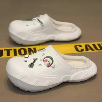 Мужские тапочки, вентилируемая обувь для мужчин, пара, женская домашняя обувь, износостойкая, мягкая и удобная, толстая подошва, хлопок, мода 3637 чёрный